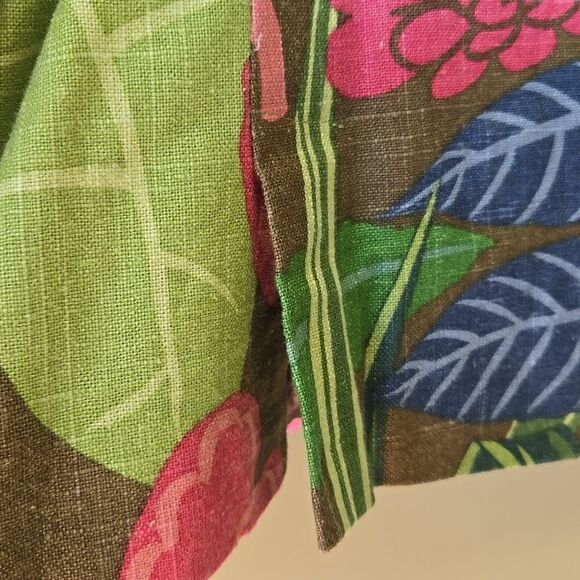 3 Sisters Linen Blend Floral Cropped Blazer Jacket Sz XL Cotton 3/4 Sleeve Boxy - Picture 9 of 16